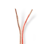 Nedis Speaker Cable | 2 x 4.00 mm² | Kobber | 15.0 m | Rund | PVC | Gjennomsiktig | Rull