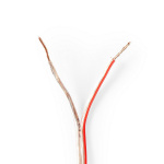 Nedis Speaker Cable | 2 x 0.75 mm² | CCA | 15.0 m | Rund | PVC | Gjennomsiktig | Pakk Inn