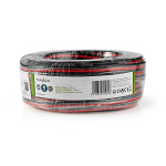 Nedis Speaker Cable | 2 x 2.50 mm² | CCA | 25.0 m | Rund | PVC | Rød / Sort | Pakk Inn