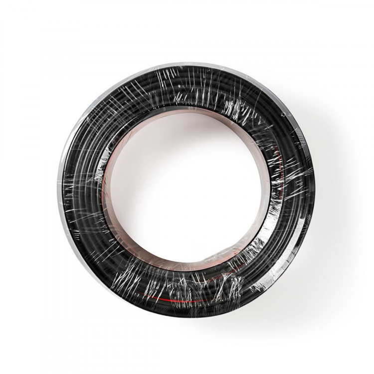 Nedis Speaker Cable | 2 x 2.50 mm² | CCA | 25.0 m | Rund | PVC | Rød / Sort | Pakk Inn