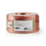Nedis Speaker Cable | 2 x 4.00 mm² | CCA | 100.0 m | Rund | PVC | Gjennomsiktig | Pakk Inn