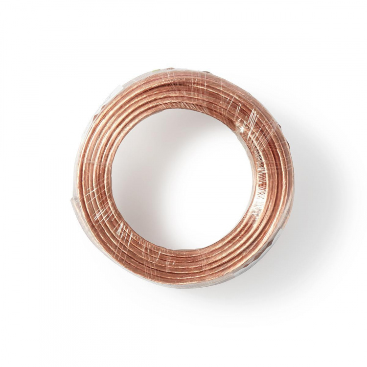 Nedis Speaker Cable | 2 x 4.00 mm² | CCA | 15.0 m | Rund | PVC | Gjennomsiktig | Pakk Inn