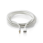 Nedis Lightning Adapter | Apple Lightning 8-Pinners | 3.5 mm Han | Gull belagt | 1.00 m | Rund | Nylon | Deksel Vindusboks