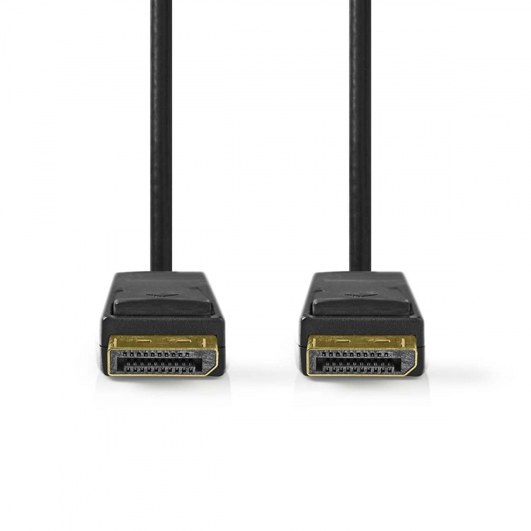 Nedis Displayport-kabel | DisplayPort Han | DisplayPort Han | 8K@60Hz | Nikkel belagt | 3.00 m | Rund | PVC | Sort | Boks
