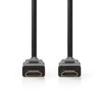 Nedis Premium High Speed ​​HDMI ™ kabel med Ethernet | HDMI ™ -kontakt | HDMI ™ -kontakt | 4K@60Hz | 18 Gbps | 2.00 m | Rund | PVC | Sort | Konvolutt