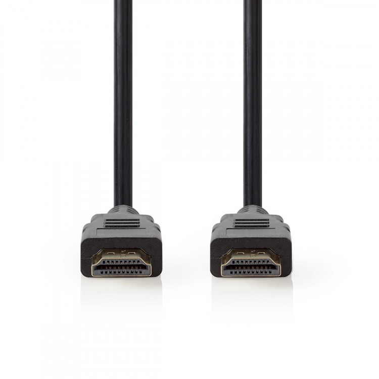 Nedis Premium High Speed ​​HDMI ™ kabel med Ethernet | HDMI ™ -kontakt | HDMI ™ -kontakt | 4K@60Hz | 18 Gbps | 2.00 m | Rund | PVC | Sort | Konvolutt