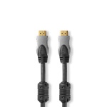 Nedis High Speed ​​HDMI ™ kabel med Ethernet | HDMI ™ -kontakt | HDMI ™ -kontakt | 4K@60Hz | 18 Gbps | 1.50 m | Rund | PVC | Antrasitt | Boks