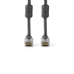Nedis High Speed ​​HDMI ™ kabel med Ethernet | HDMI ™ -kontakt | HDMI ™ -kontakt | 4K@60Hz | 18 Gbps | 1.50 m | Rund | PVC | Antrasitt | Boks
