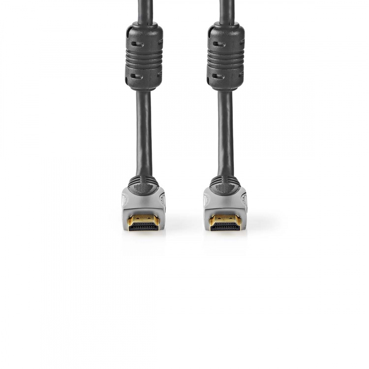 Nedis High Speed ​​HDMI ™ kabel med Ethernet | HDMI ™ -kontakt | HDMI ™ -kontakt | 4K@60Hz | 18 Gbps | 1.50 m | Rund | PVC | Antrasitt | Boks