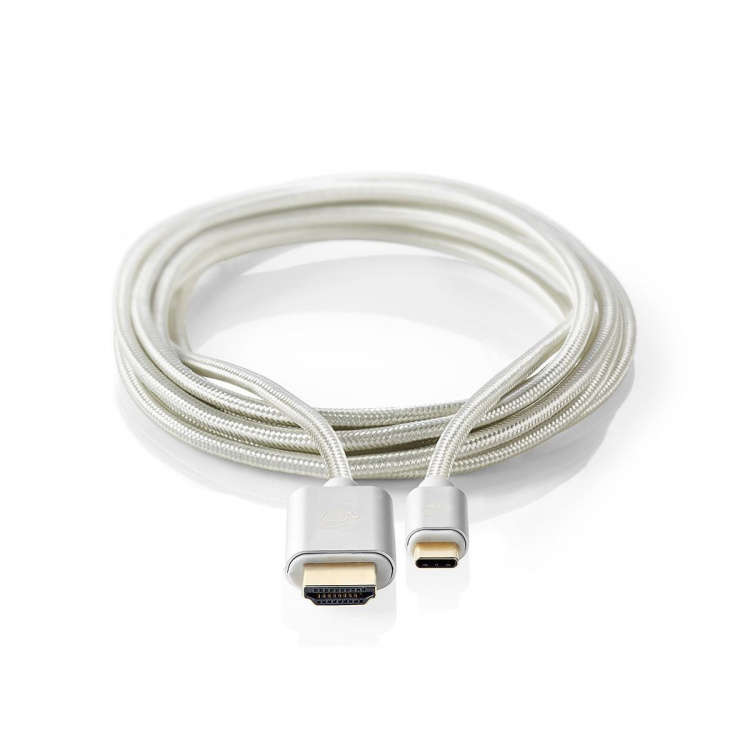 Nedis USB-C™ Adapter | USB 3.2 Gen 1 | USB-C™ Hann | HDMI ™ -kontakt | 4K@60Hz | 18 Gbps | 2.00 m | Rund | Gull belagt | Flettet / Nylon | Aluminium | Deksel Vindusboks Nedis USB-C™ Adapter | USB 3.2 Gen 1 | USB-C™ Hann | HDMI ™ -kontakt | 4K@60Hz | 18 Gbps | 2.00 m | Rund | Gull belagt | Flettet / Nylon | Aluminium | Deksel Vindusboks