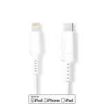 Nedis Lightning Kabel | USB 2.0 | Apple Lightning 8-Pinners | USB-C™ Hann | 480 Mbps | Nikkel belagt | 1.00 m | Rund | PVC | Hvit | Boks Nedis Lightning Kabel | USB 2.0 | Apple Lightning 8-Pinners | USB-C™ Hann | 480 Mbps | Nikkel belagt | 1.00 m | Rund | PVC | Hvit | Boks