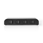 Nedis Speaker kontrollboks | 4-Port port(s) | Terminalklemmer | Høyttalerimpedans: 4-16 Ohm | Maksimal Belastning per Kanal: 200 W | Aluminium | Sort