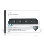 Nedis Speaker kontrollboks | 4-Port port(s) | Terminalklemmer | Høyttalerimpedans: 4-16 Ohm | Maksimal Belastning per Kanal: 200 W | Aluminium | Sort