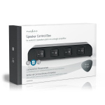 Nedis Speaker kontrollboks | 4-Port port(s) | Terminalklemmer | Høyttalerimpedans: 4-16 Ohm | Maksimal Belastning per Kanal: 200 W | Aluminium | Sort
