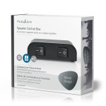 Nedis Speaker kontrollboks | 2-Port port(s) | Terminalskruer | Høyttalerimpedans: 4-16 Ohm | Maksimal Belastning per Kanal: 150 W | Aluminium | Sort