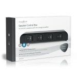 Nedis Speaker kontrollboks | 4-Port port(s) | Terminalskruer | Høyttalerimpedans: 4-16 Ohm | Maksimal Belastning per Kanal: 200 W | Aluminium | Sort