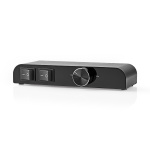 Nedis Speaker kontrollboks | 2-Port port(s) | Banan | Høyttalerimpedans: 4-16 Ohm | Maksimal Belastning per Kanal: 60 W | Volumkontroll | Aluminium | Sort