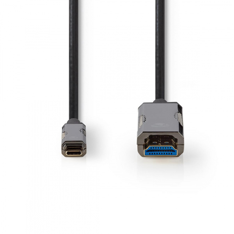 Nedis Aktiv optisk USB-kabel | USB-C™ Hann | HDMI ™ -kontakt | 18 Gbps | 20.0 m | Rund | PVC | Sort | Gaveeske