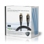 Nedis Aktiv Optical High Speed ​​HDMI-kabel med Ethernet | HDMI ™ -kontakt | HDMI ™ -kontakt | 4K@60Hz | 18 Gbps | 100.0 m | Rund | PVC | Sort | Gaveeske