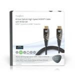 Nedis Aktiv Optical High Speed HDMI-kabel med Ethernet | HDMI ™ -kontakt | HDMI ™ -kontakt | 4K@60Hz | 18 Gbps | 15.0 m | Rund | PVC | Sort | Gaveeske Nedis Aktiv Optical High Speed HDMI-kabel med Ethernet | HDMI ™ -kontakt | HDMI ™ -kontakt | 4K@60Hz | 18 Gbps | 15.0 m | Rund | PVC | Sort | Gaveeske