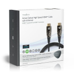 Nedis Aktiv Optical High Speed HDMI-kabel med Ethernet | HDMI ™ -kontakt | HDMI ™ -kontakt | 4K@60Hz | 18 Gbps | 15.0 m | Rund | PVC | Sort | Gaveeske Nedis Aktiv Optical High Speed HDMI-kabel med Ethernet | HDMI ™ -kontakt | HDMI ™ -kontakt | 4K@60Hz | 18 Gbps | 15.0 m | Rund | PVC | Sort | Gaveeske