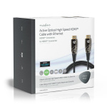 Nedis Aktiv Optical High Speed ​​HDMI-kabel med Ethernet | HDMI ™ -kontakt | HDMI ™ -kontakt | 4K@60Hz | 18 Gbps | 40.0 m | Rund | PVC | Sort | Gaveeske