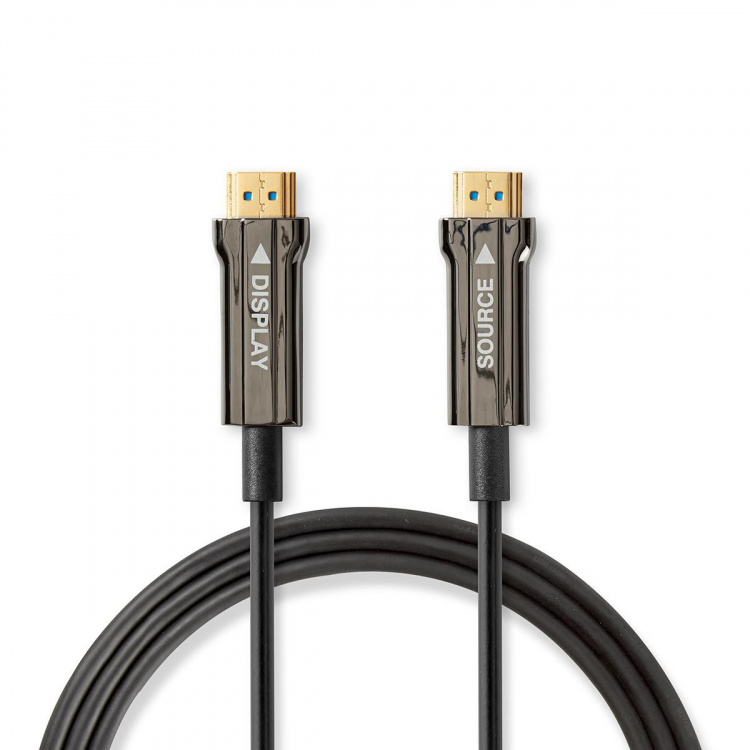 Nedis Aktiv Optical Ultra High Speed HDMI-Kabel med Ethernet | HDMI ™ -kontakt | HDMI ™ -kontakt | 8K@60Hz | 48 Gbps | 15.0 m | Rund | PVC | Sort | Gaveeske Nedis Aktiv Optical Ultra High Speed HDMI-Kabel med Ethernet | HDMI ™ -kontakt | HDMI ™ -kontakt | 8K@60Hz | 48 Gbps | 15.0 m | Rund | PVC | Sort | Gaveeske