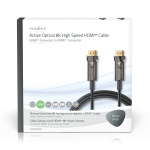 Nedis Aktiv Optical Ultra High Speed ​​HDMI-Kabel med Ethernet | HDMI ™ -kontakt | HDMI ™ -kontakt | 8K@60Hz | 48 Gbps | 20.0 m | Rund | PVC | Sort | Gaveeske