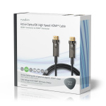 Nedis Aktiv Optical Ultra High Speed ​​HDMI-Kabel med Ethernet | HDMI ™ -kontakt | HDMI ™ -kontakt | 8K@60Hz | 48 Gbps | 20.0 m | Rund | PVC | Sort | Gaveeske
