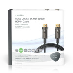 Nedis Aktiv Optical Ultra High Speed ​​HDMI-Kabel med Ethernet | HDMI ™ -kontakt | HDMI ™ -kontakt | 8K@60Hz | 48 Gbps | 50.0 m | Rund | PVC | Sort | Gaveeske