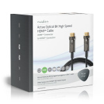 Nedis Aktiv Optical Ultra High Speed ​​HDMI-Kabel med Ethernet | HDMI ™ -kontakt | HDMI ™ -kontakt | 8K@60Hz | 48 Gbps | 50.0 m | Rund | PVC | Sort | Gaveeske
