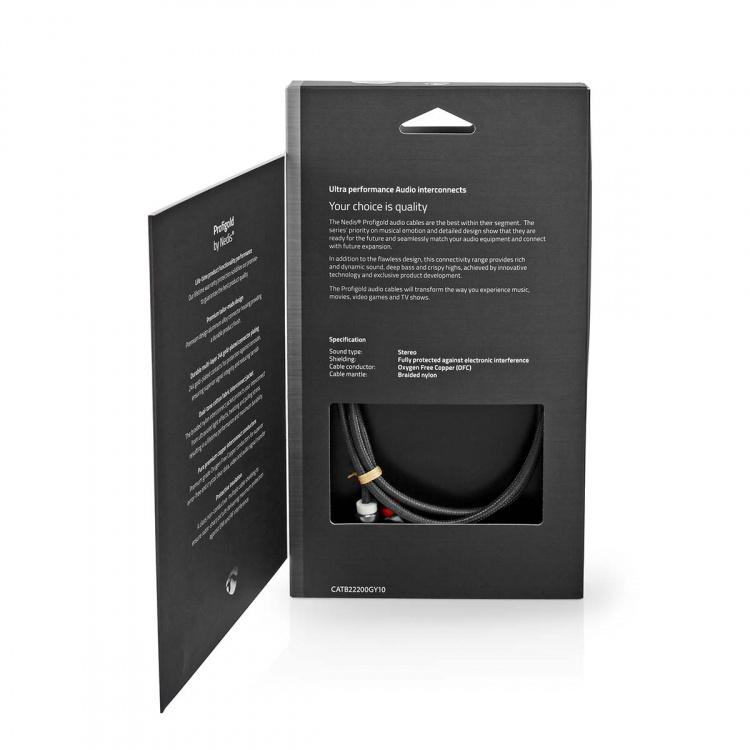 Nedis Stereo lydkabel | 3.5 mm Han | 2x RCA Han | Gull belagt | 1.00 m | Rund | Grå / Gun Metal Grå | Deksel Vindusboks Nedis Stereo lydkabel | 3.5 mm Han | 2x RCA Han | Gull belagt | 1.00 m | Rund | Grå / Gun Metal Grå | Deksel Vindusboks