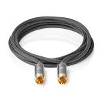 Nedis subwoofer Cable | RCA Han | RCA Han | Gull belagt | 5.00 m | Rund | 4.5 mm | Antrasitt / Gun Metal Grå | Cover boks Nedis subwoofer Cable | RCA Han | RCA Han | Gull belagt | 5.00 m | Rund | 4.5 mm | Antrasitt / Gun Metal Grå | Cover boks