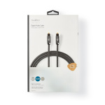 Nedis Optisk lydkabel | TosLink Han | TosLink Han | 1.00 m | Rund | Bomull | Gun Metal Grå | Deksel Vindusboks