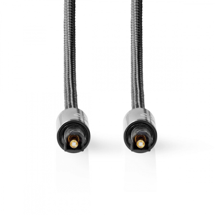 Nedis Optisk lydkabel | TosLink Han | TosLink Han | 2.00 m | Rund | Bomull | Gun Metal Grå | Deksel Vindusboks Nedis Optisk lydkabel | TosLink Han | TosLink Han | 2.00 m | Rund | Bomull | Gun Metal Grå | Deksel Vindusboks
