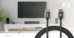 Nedis High Speed ​​HDMI ™ kabel med Ethernet | HDMI ™ -kontakt | HDMI ™ -kontakt | 4K@60Hz | ARC | 18 Gbps | 1.00 m | Rund | Bomull | Gun Metal Grå | Deksel Vindusboks