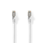 Cat 8.1-kabel | S/FTP | RJ45 Han | RJ45 Han | 7.50 m | Rund | LSZH | Hvit | Plastpose