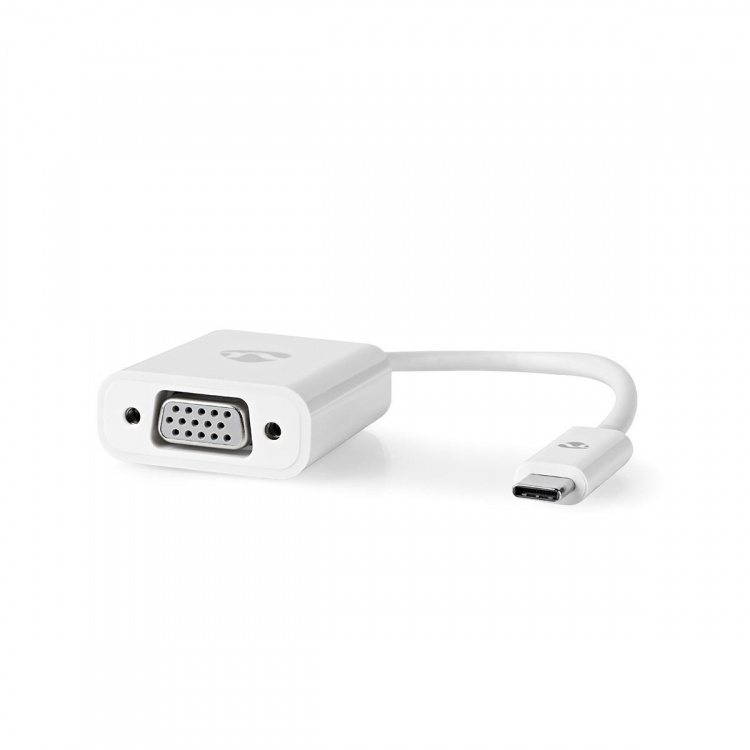 Nedis USB-C™ Adapter | USB 3.2 Gen 1 | USB-C™ Hann | VGA Hun 15p | 1080p | 5 Gbps | 0.20 m | Rund | Nikkel belagt | PVC | Hvit | Plastpose Nedis USB-C™ Adapter | USB 3.2 Gen 1 | USB-C™ Hann | VGA Hun 15p | 1080p | 5 Gbps | 0.20 m | Rund | Nikkel belagt | PVC | Hvit | Plastpose
