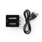 Nedis HDMI ™ Converter | 3x RCA Female | 1x HDMI™ Output | 1-veis | 1080p | 1.65 Gbps | ABS | Antrasitt Nedis HDMI ™ Converter | 3x RCA Female | 1x HDMI™ Output | 1-veis | 1080p | 1.65 Gbps | ABS | Antrasitt