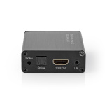 Nedis HDMI ™ Extractor | HDMI™ Input | TosLink Female / 1x 3.5 mm / 1x HDMI™ Output | Maksimum oppløsning: 4K@60Hz | 18 Gbps | Metall | Antrasitt | Gaveeske