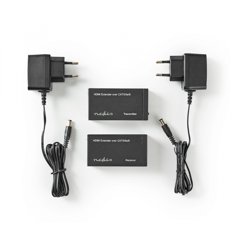 Nedis HDMI ™ Extender | Over Cat6 | Opp til 60.0 m | 1080p | 1.65 Gbps | Metall | Antrasitt