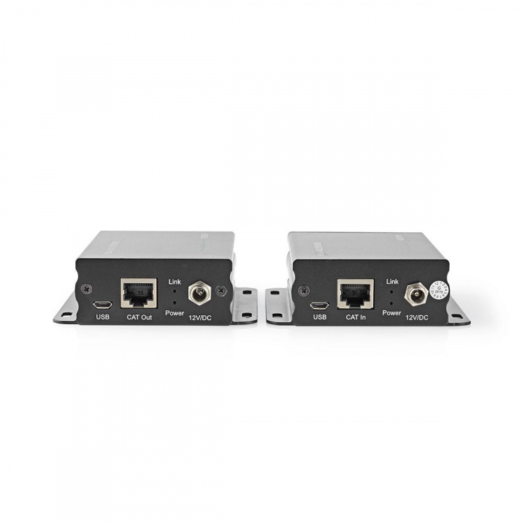 Nedis HDMI ™ Extender | Over Cat6 | Opp til 50.0 m | 4K@30Hz | 10.2 Gbps | IR tilbake funksjon | Metall | Antrasitt