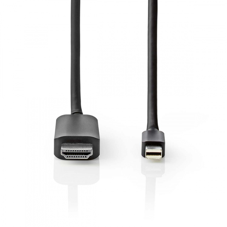 Nedis Mini Displayport-kabel | DisplayPort 1.4 | Mini DisplayPort Han | HDMI ™ -kontakt | 48 Gbps | Nikkel belagt | 2.00 m | Rund | PVC | Sort | Konvolutt Nedis Mini Displayport-kabel | DisplayPort 1.4 | Mini DisplayPort Han | HDMI ™ -kontakt | 48 Gbps | Nikkel belagt | 2.00 m | Rund | PVC | Sort | Konvolutt