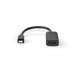 Nedis Mini Displayport-kabel | DisplayPort 1.4 | Mini DisplayPort Han | HDMI™ Output | 48 Gbps | Nikkel belagt | 0.20 m | Rund | PVC | Sort | Plastpose Nedis Mini Displayport-kabel | DisplayPort 1.4 | Mini DisplayPort Han | HDMI™ Output | 48 Gbps | Nikkel belagt | 0.20 m | Rund | PVC | Sort | Plastpose