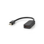 Nedis Mini Displayport-kabel | DisplayPort 1.4 | Mini DisplayPort Han | HDMI™ Output | 48 Gbps | Nikkel belagt | 0.20 m | Rund | PVC | Sort | Plastpose Nedis Mini Displayport-kabel | DisplayPort 1.4 | Mini DisplayPort Han | HDMI™ Output | 48 Gbps | Nikkel belagt | 0.20 m | Rund | PVC | Sort | Plastpose
