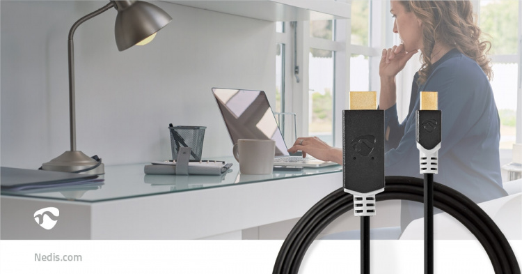 Nedis Mini Displayport-kabel | DisplayPort 1.4 | Mini DisplayPort Han | HDMI ™ -kontakt | 48 Gbps | Gull belagt | 2.00 m | Rund | PVC | Antrasitt | Vindus boks Nedis Mini Displayport-kabel | DisplayPort 1.4 | Mini DisplayPort Han | HDMI ™ -kontakt | 48 Gbps | Gull belagt | 2.00 m | Rund | PVC | Antrasitt | Vindus boks