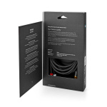 Nedis subwoofer Cable | RCA Han | 2x RCA Han | Gull belagt | 3.00 m | Rund | 4.5 mm | Grå / Gun Metal Grå | Deksel Vindusboks