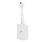 Nedis Displayport-adapter | Mini DisplayPort Han | DVI-D 24+1-Pins Hun / HDMI™ Output / VGA Hun 15p | 4K@60Hz | Nikkel belagt | Kan Veksles | 0.20 m | Rund | ABS | ABS | Hvit | Boks