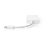 Nedis Displayport-adapter | Mini DisplayPort Han | DVI-D 24+1-Pins Hun / HDMI™ Output / VGA Hun 15p | 4K@60Hz | Nikkel belagt | Kan Veksles | 0.20 m | Rund | ABS | ABS | Hvit | Boks