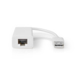 Nedis USB-nettverkskort | USB 2.0 | 100 Mbps | USB-A Han | RJ45 Hun | 0.20 m | Rund | Gull belagt / Nikkel belagt | Bare kobber | Hvit | Boks Nedis USB-nettverkskort | USB 2.0 | 100 Mbps | USB-A Han | RJ45 Hun | 0.20 m | Rund | Gull belagt / Nikkel belagt | Bare kobber | Hvit | Boks